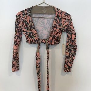 NWT Seea Cropped Swim Wrap Top